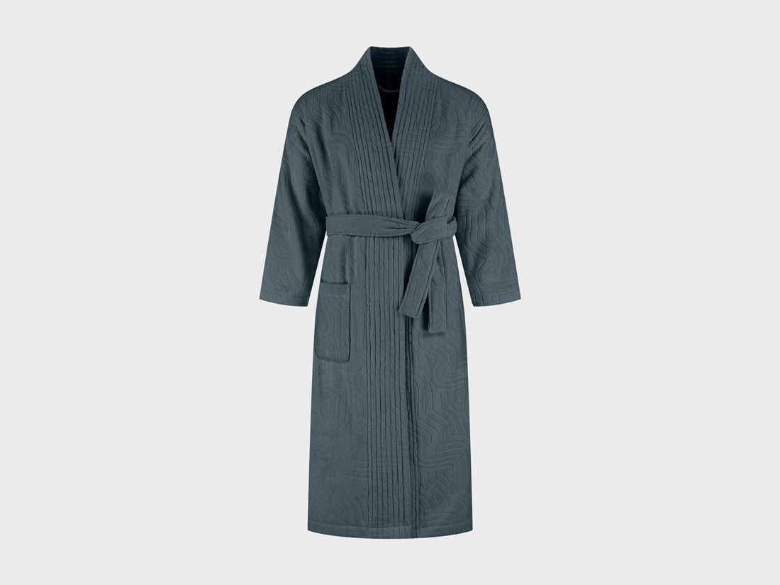 Badjas velours pebble blue