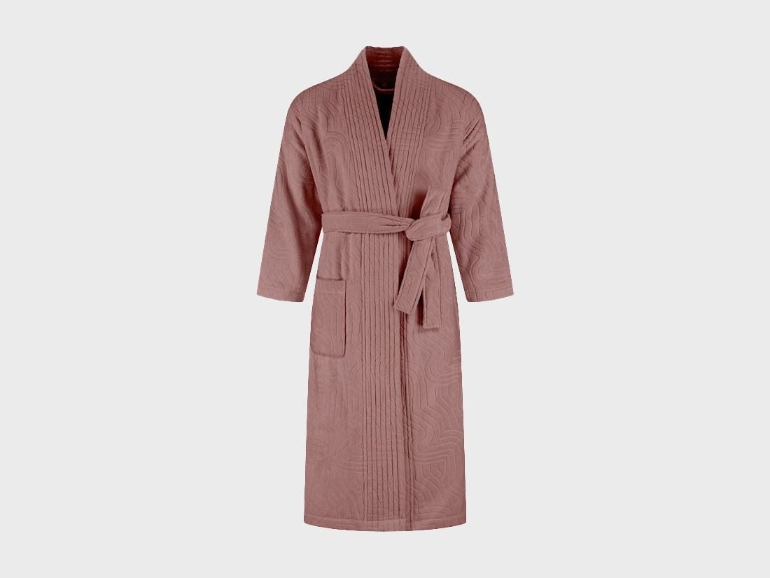 Badjas velours blush rose