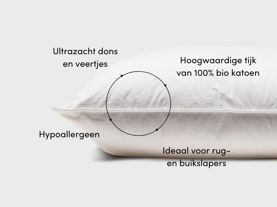 Kussen halfdons 50x60 zacht