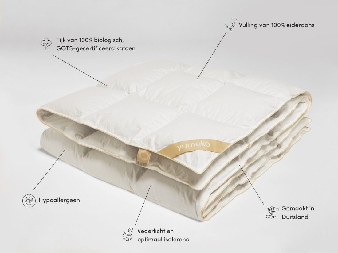 Dekbed eiderdons lente/herfst