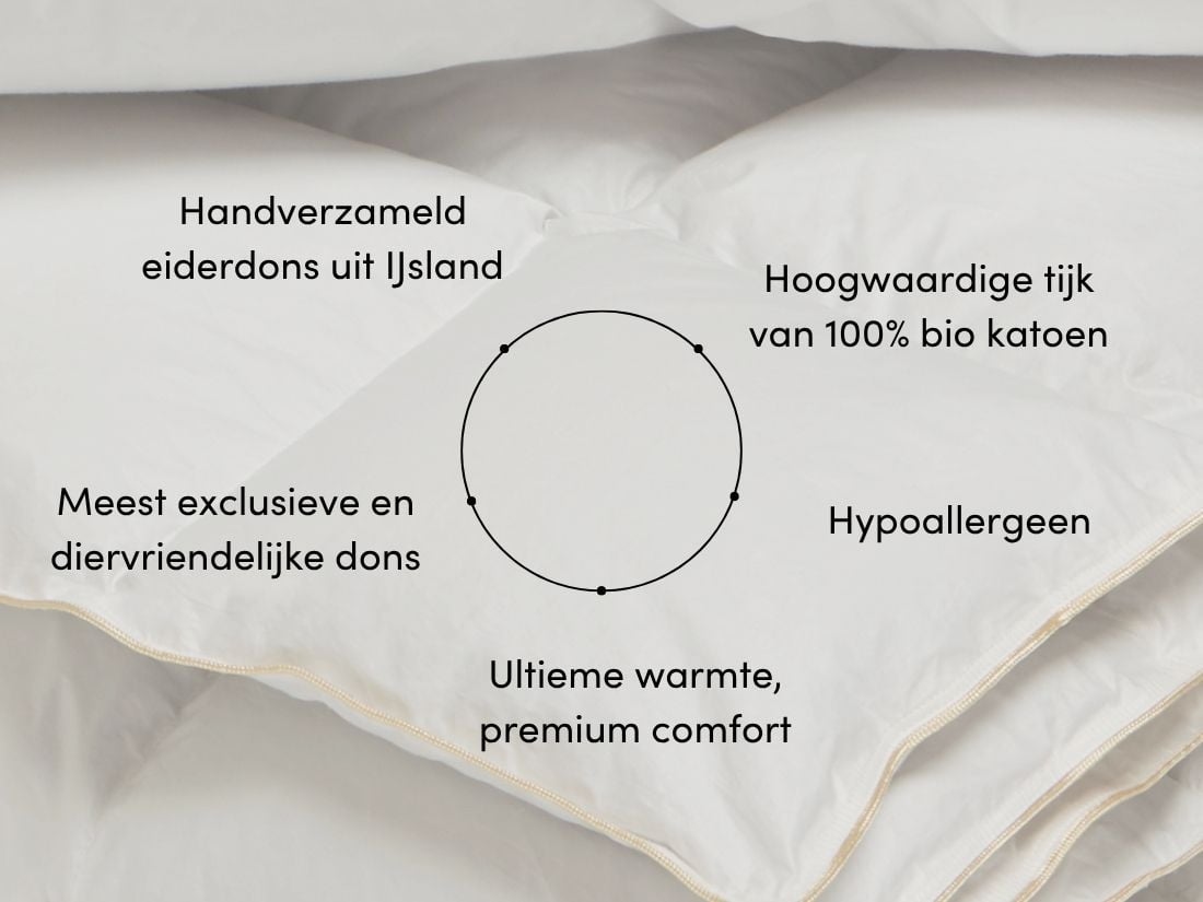 Dekbed eiderdons lente/herfst 260x220