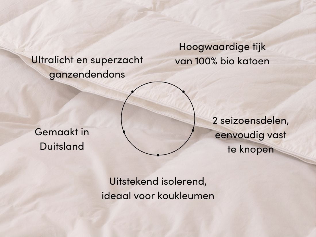 Dekbed ganzendons all seasons 260x220