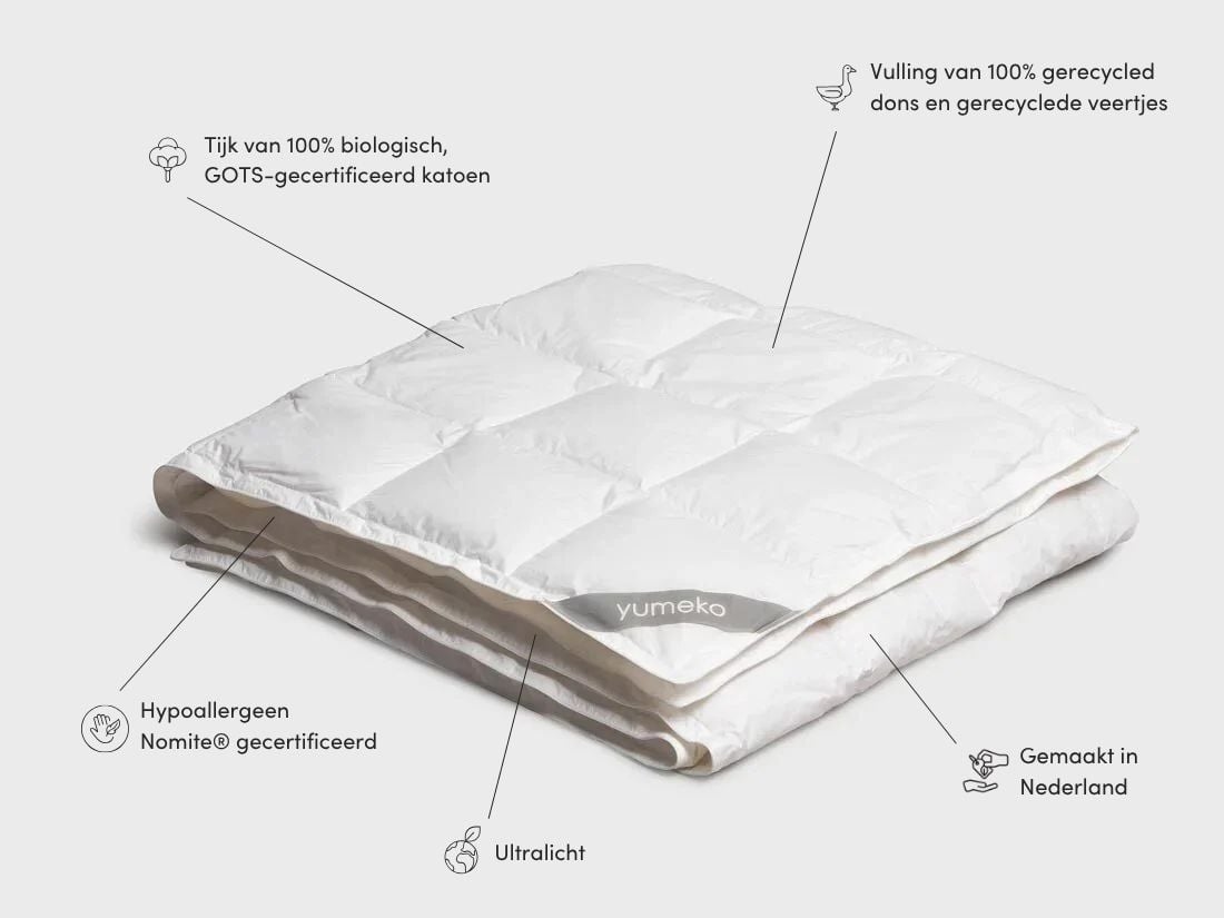 Dekbed gerecycled dons zomer 200x220