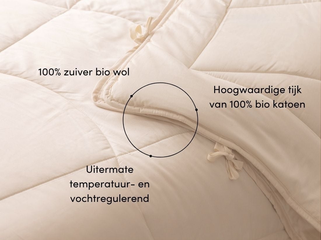 Dekbed wol lente/herfst 140x220