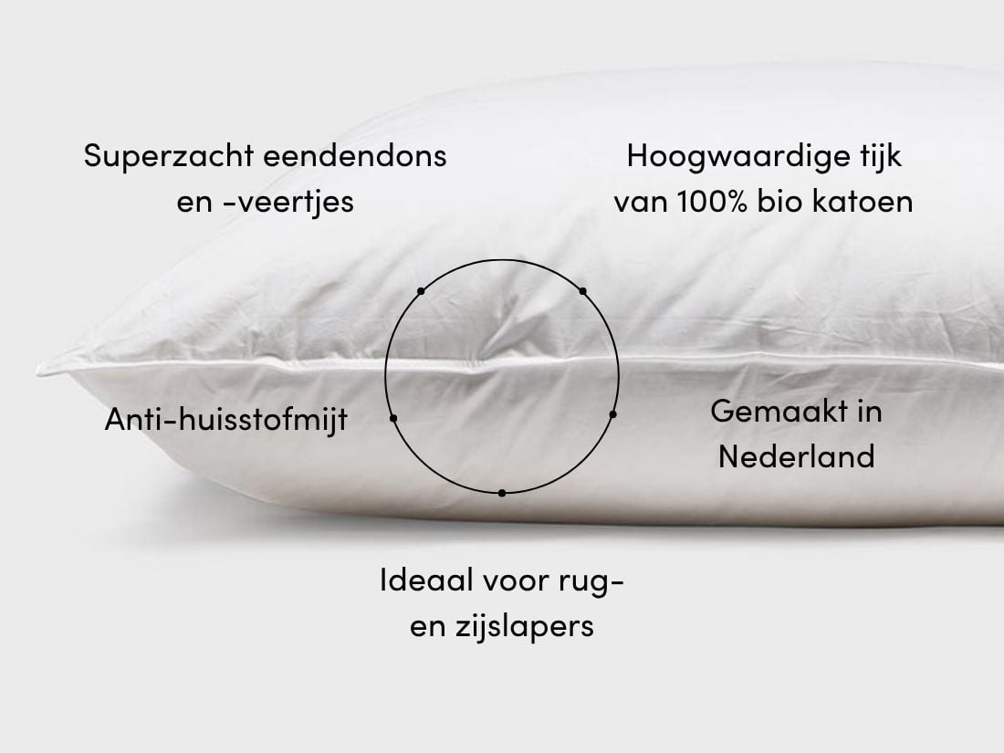 Kussen dons 40x80 medium