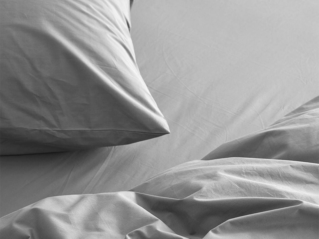 Hoeslaken percal misty grey 140x200x30