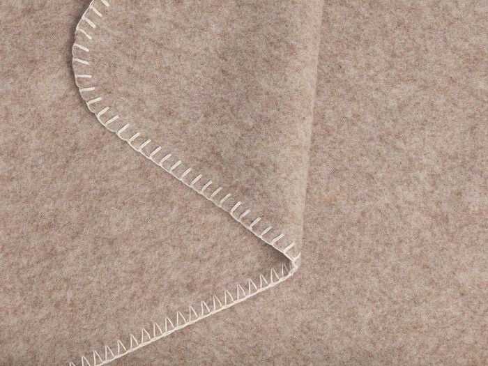 Babydeken merinowol camel melange 75x100