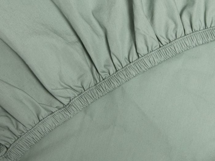 Hoeslaken percal katoen jade green