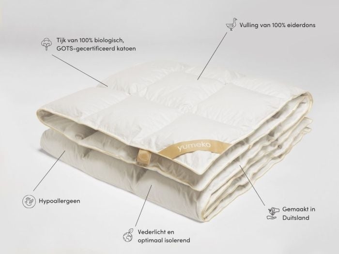 Dekbed eiderdons lente/herfst