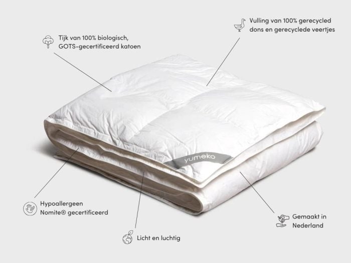 Dekbed gerecycled dons lente/herfst 240x220