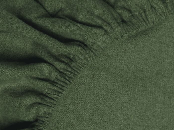 Hoeslaken flanel moss green