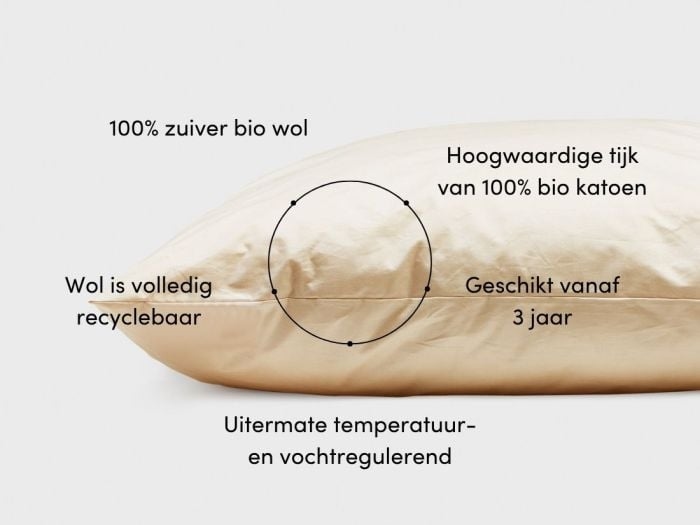 Kinderkussen wol 50x60 zacht