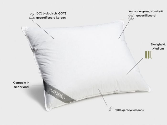 Kussen gerecycled dons 60x70 medium