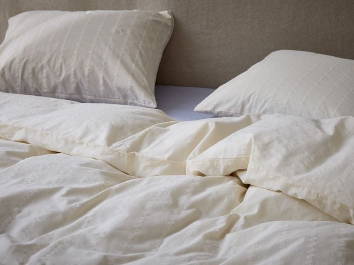 Dekbedovertrek seersucker katoen gentle white