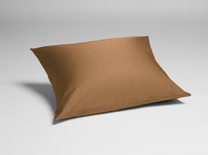 Kussensloop katoen satijn caramel