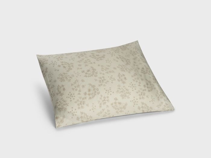 Kussensloop katoen satijn natural bloom 50x60