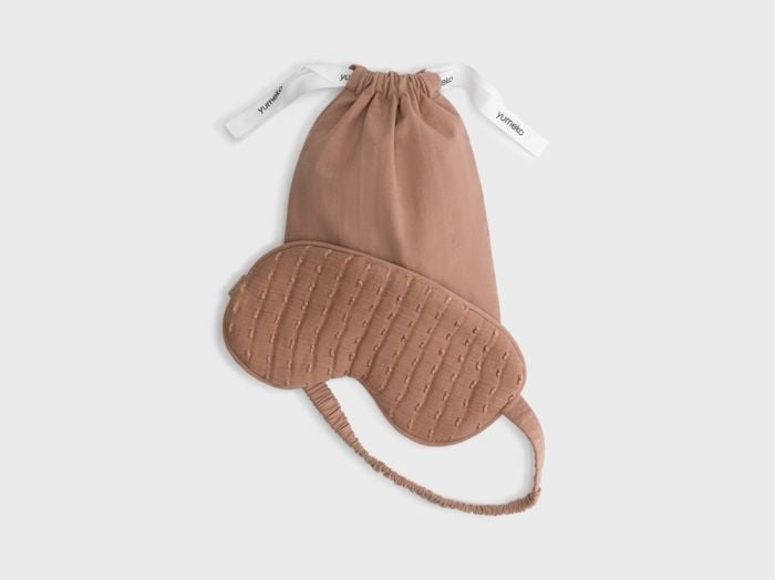 Slaapmasker mousseline katoen stitch rose cloud