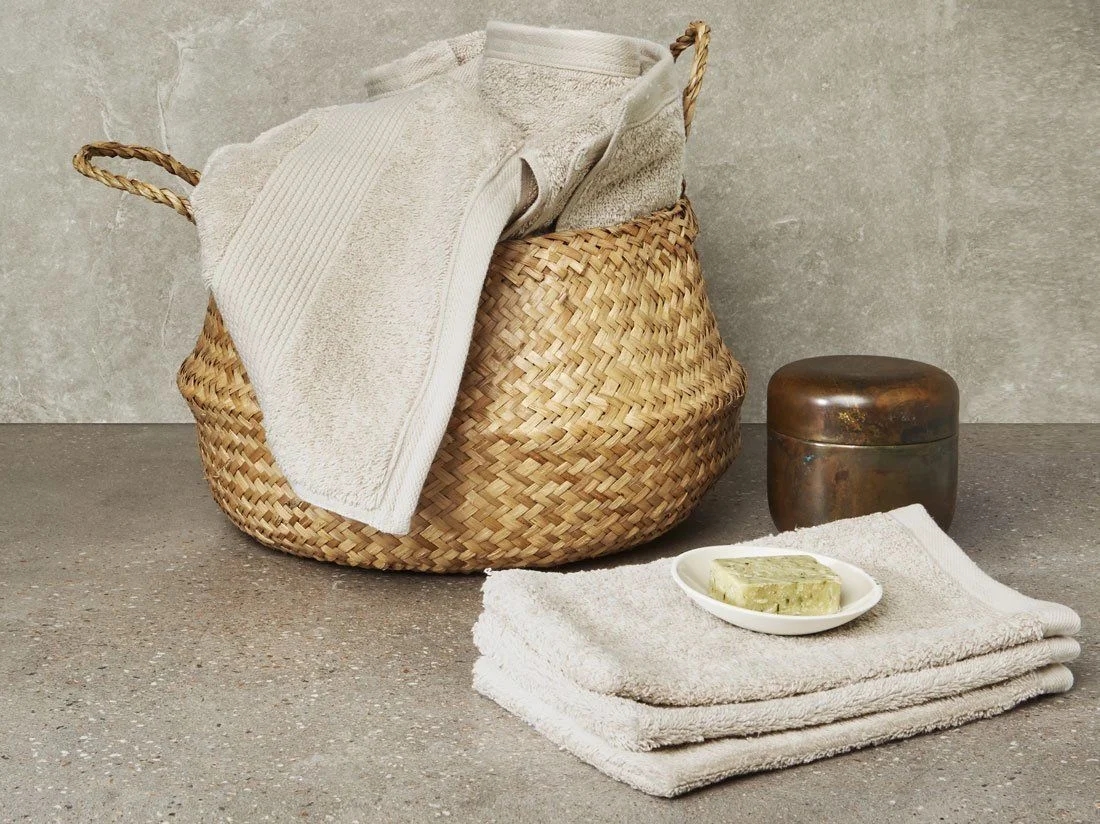 Handdoeken terry white sand 50x100