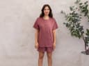 Pyjama t-shirt dames jersey evening rose