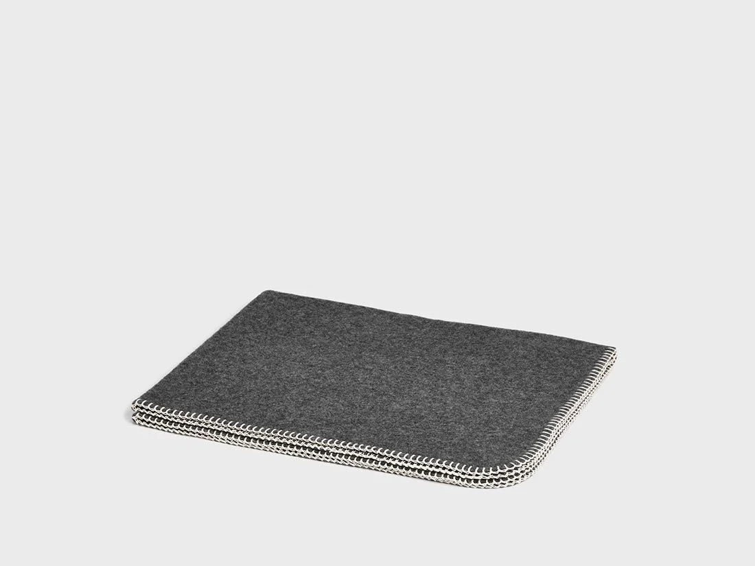 Babydeken merinowol charcoal 75x100