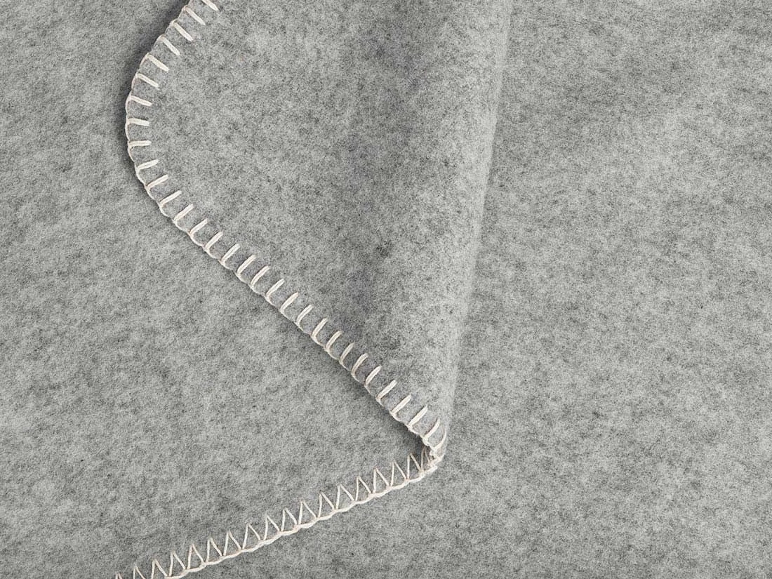 Babydeken merinowol grey melange 75x100