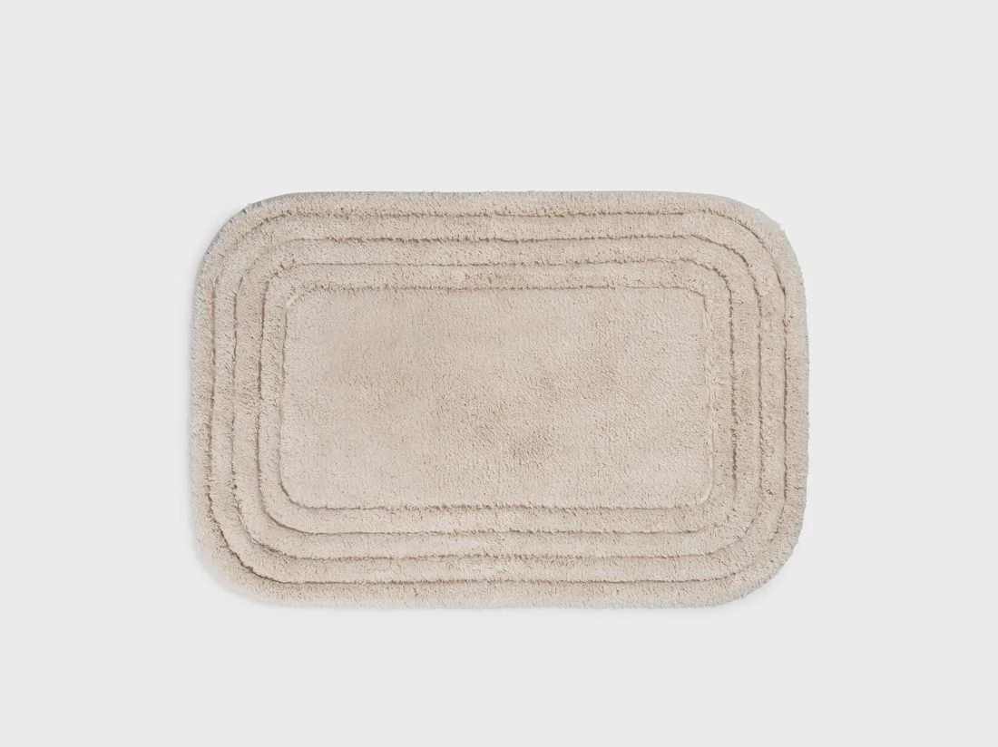 Badmat ovaal white sand 60x90