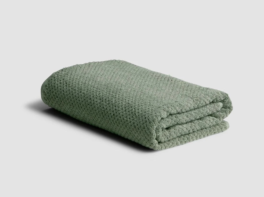 Badlaken dots stone green 100x150 - 1 st