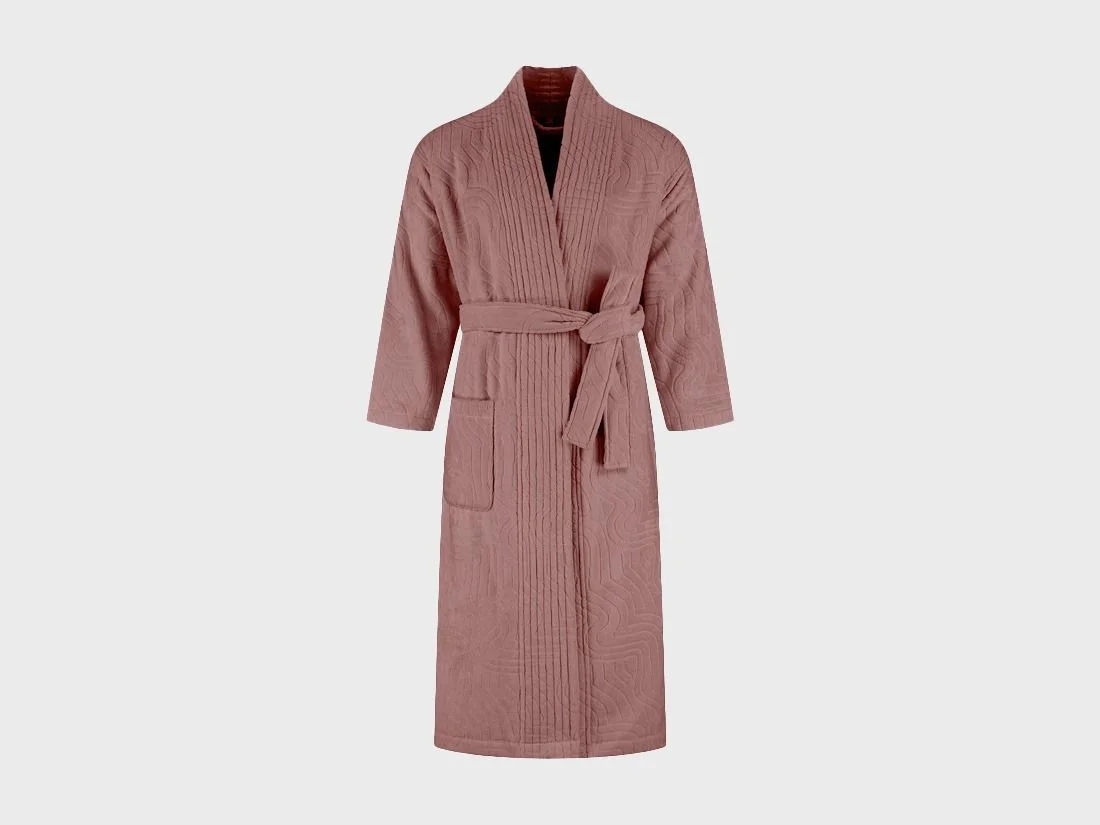 Badjas velours blush rose