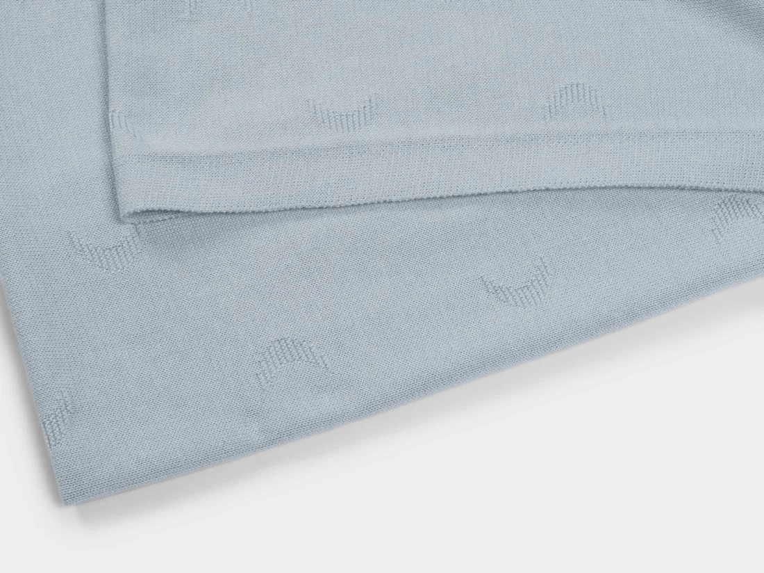 Babydeken katoen moon faded blue 75x100