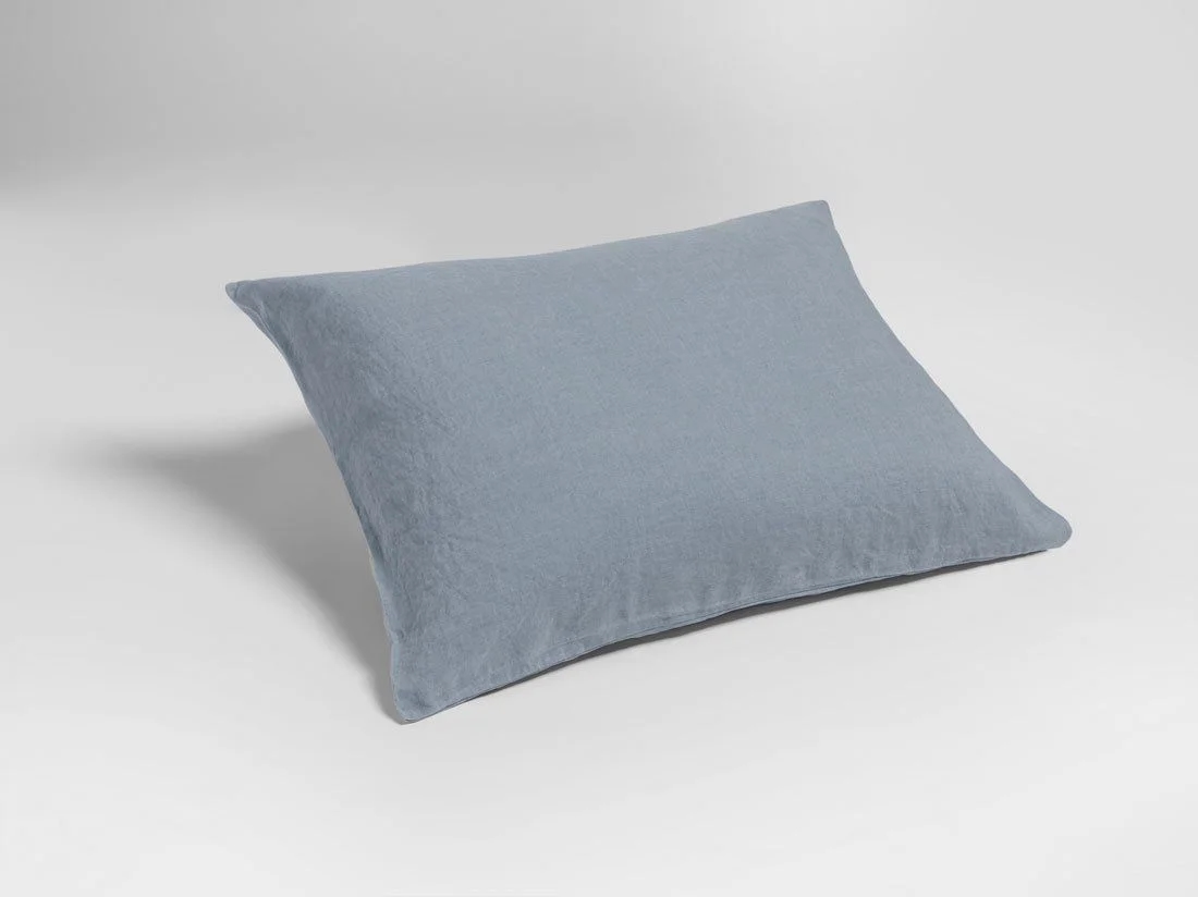 Kussensloop gewassen linnen dusk blue