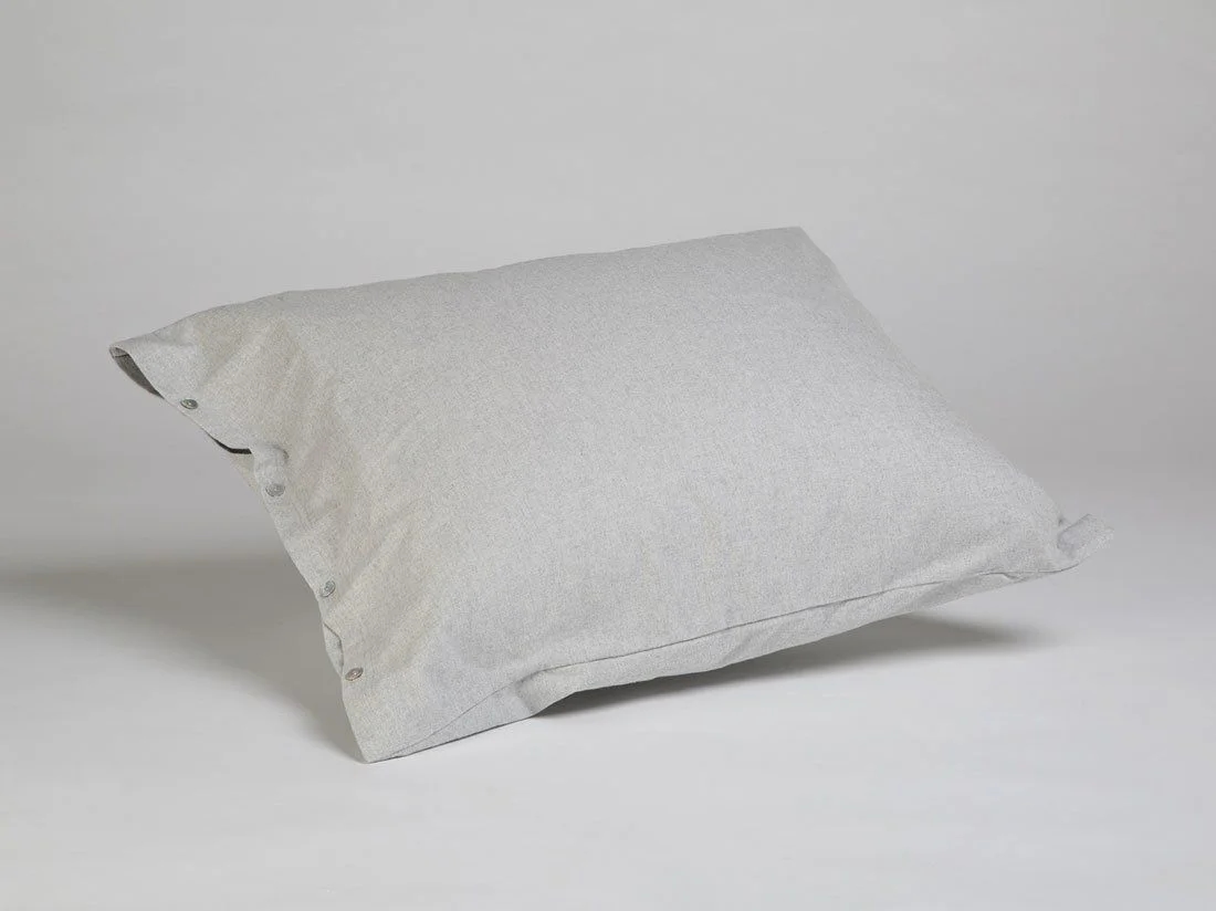 Kussensloop flanel light grey 50x60