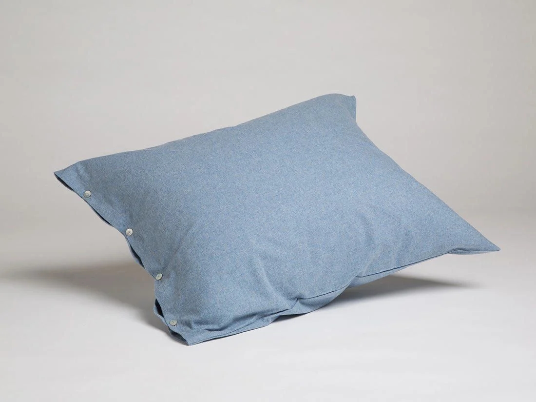 Kussensloop flanel light blue 50x60