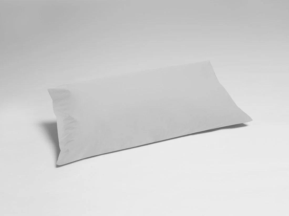 Kussensloop percal katoen misty grey