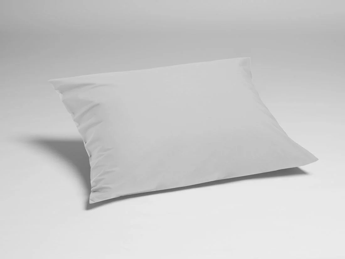 Kussensloop percal katoen misty grey