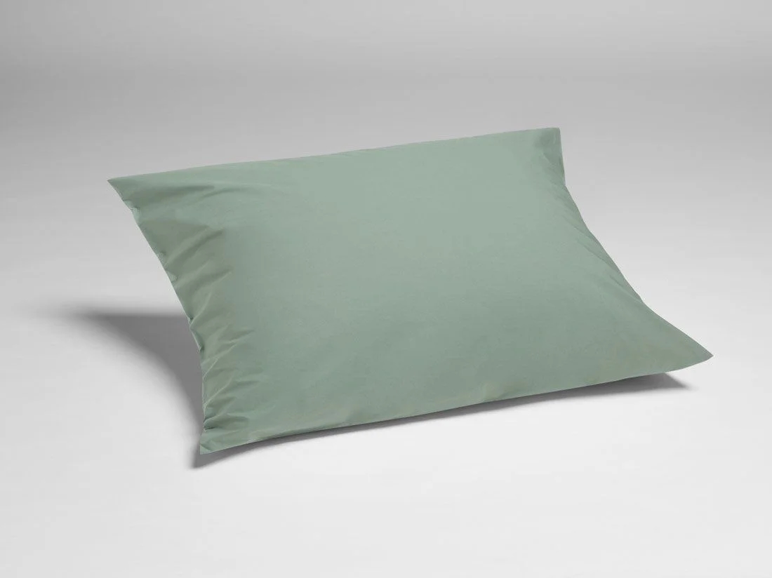 Kussensloop percal jade green 50x60
