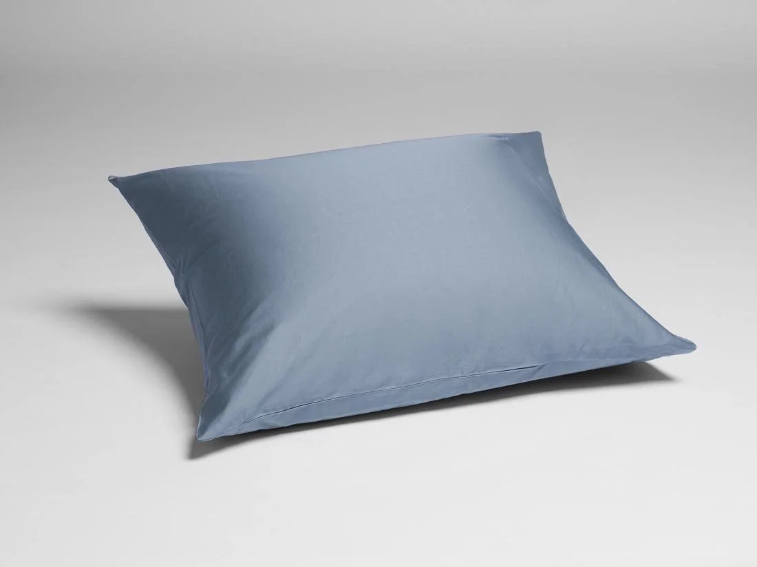 Kussensloop katoen satijn faded blue 50x60