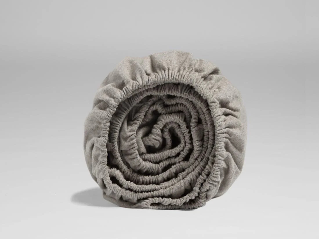 Hoeslaken flanel stone brown