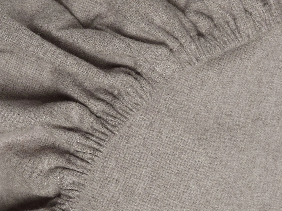 Hoeslaken flanel stone brown