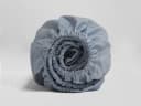 Hoeslaken katoen TENCEL™ blue chambray