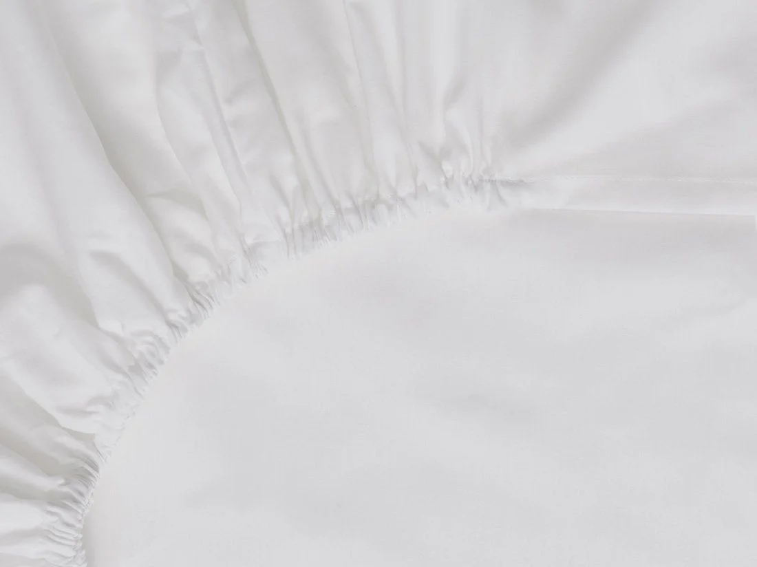Hoeslaken katoen Tencel™ pure white