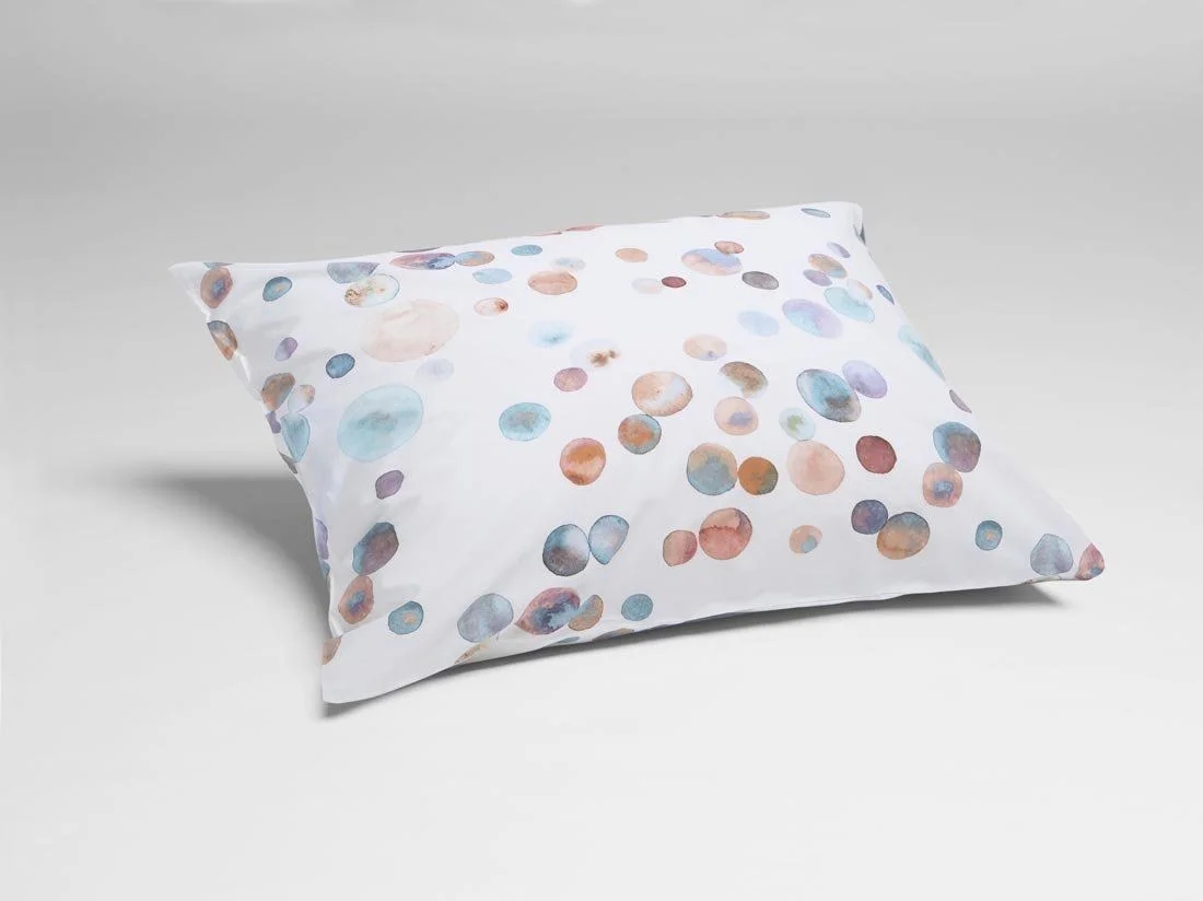Kussensloop percal katoen watercolor dots