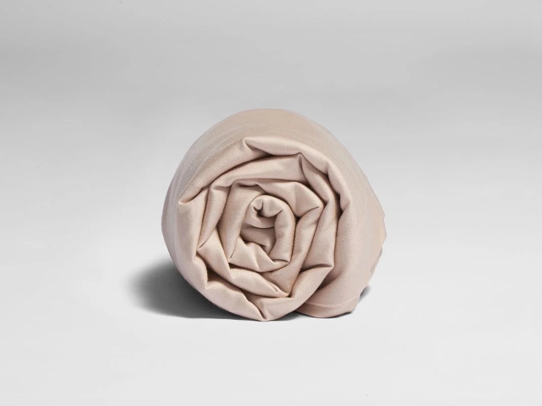 Kinderlaken katoen satijn dusty rose