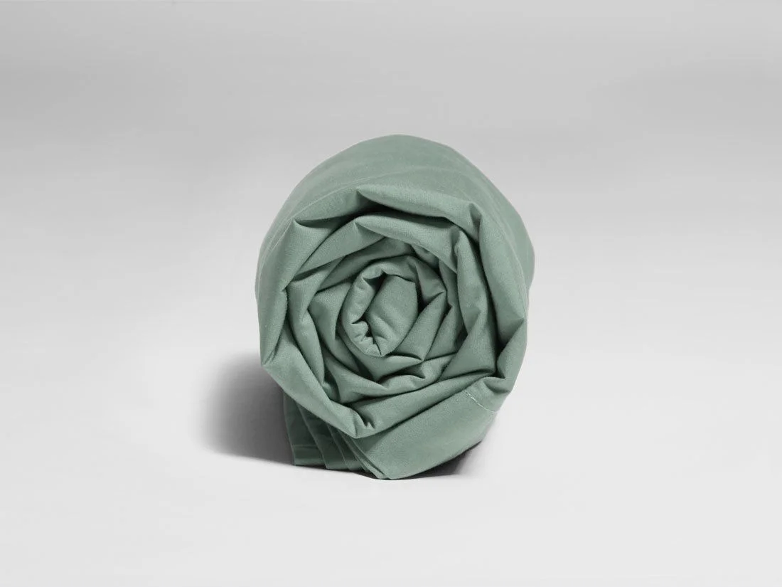 Kinderlaken percal katoen jade green