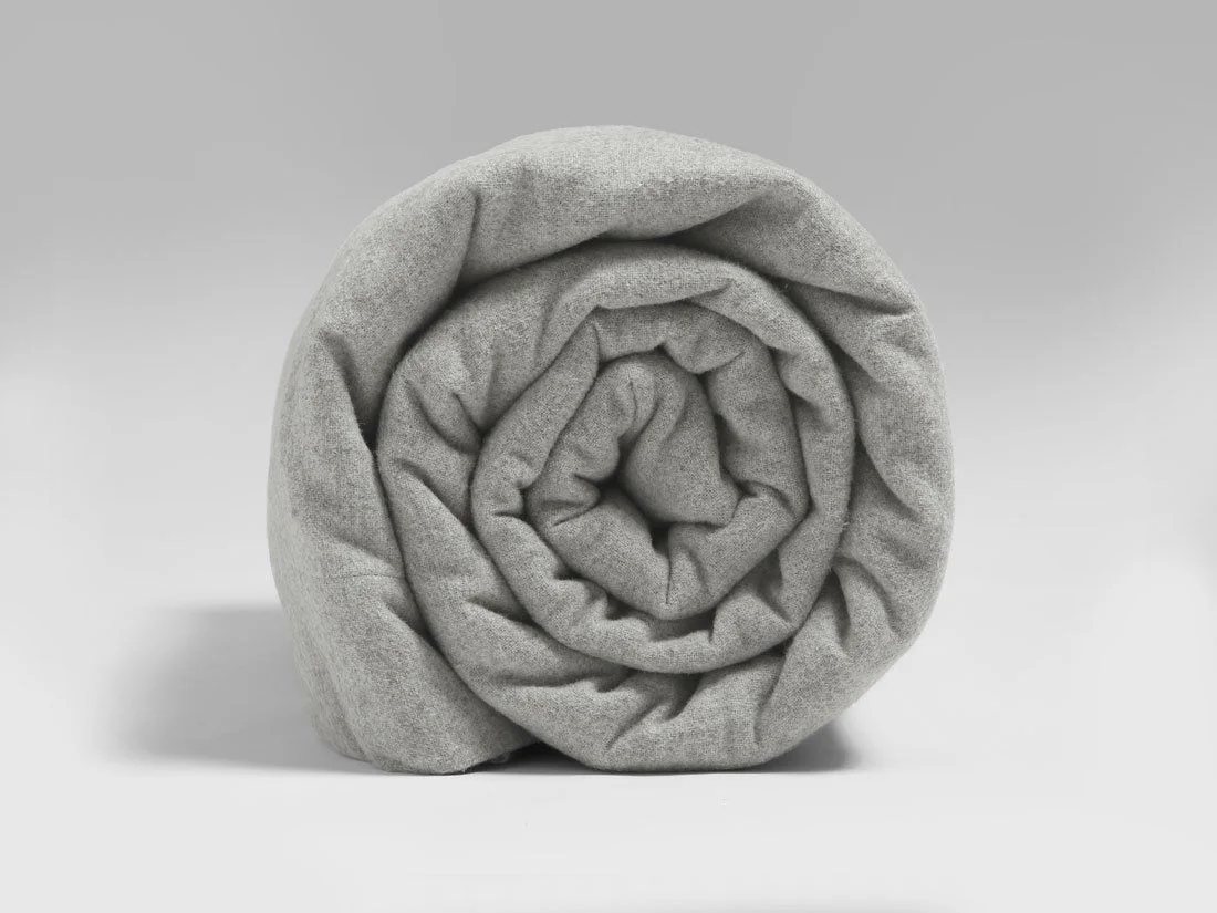 Laken flanel light grey 200x260