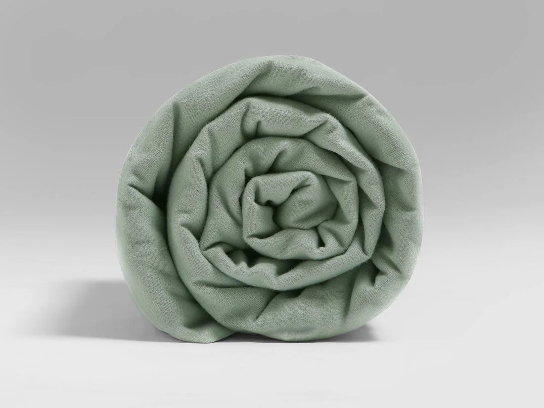 Laken flanel pale green 200x260