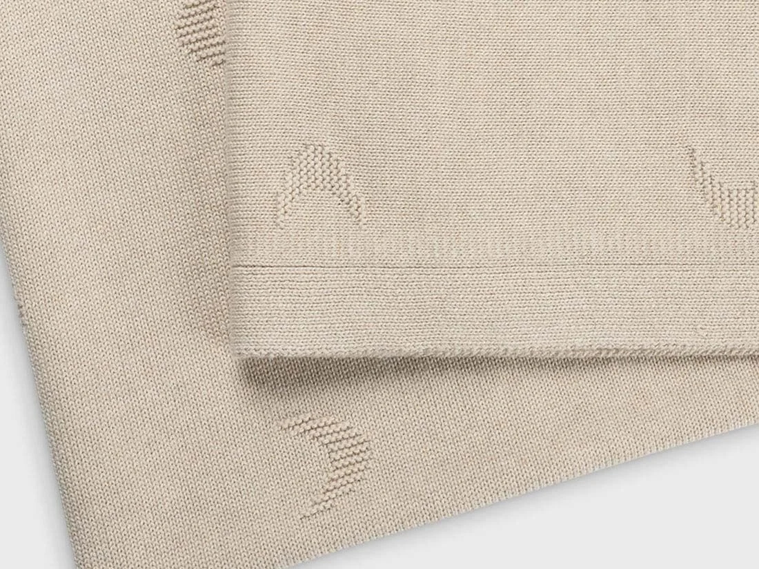 Kinderdeken katoen moon oat melange 100x150