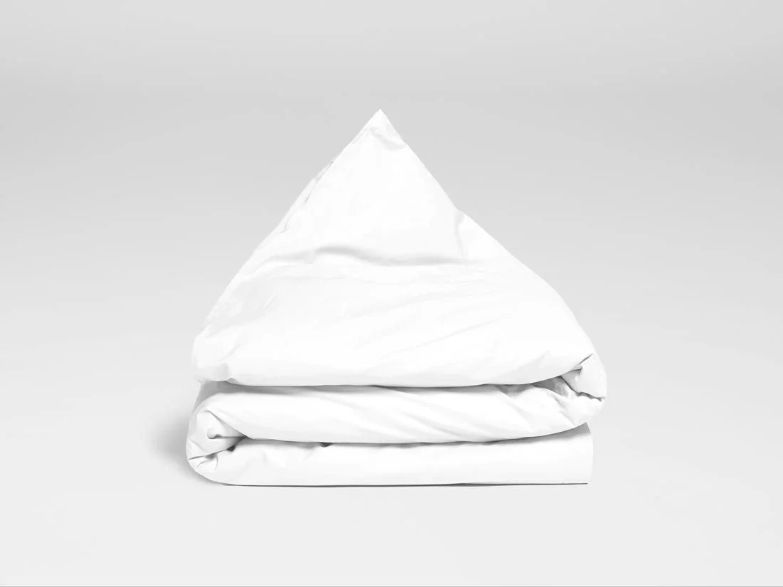 Kinderdekbedovertrek katoen satijn pure white