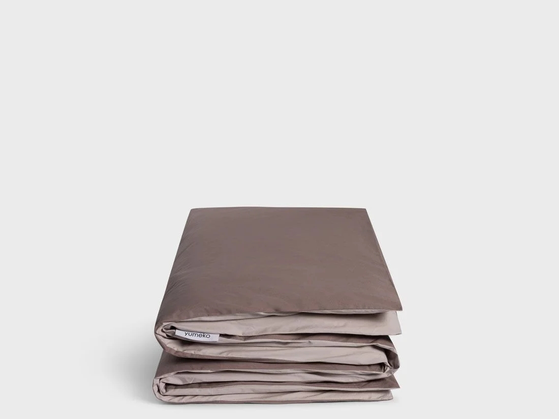 Kinderdekbedovertrek percal katoen double face rose/mauve 100x135