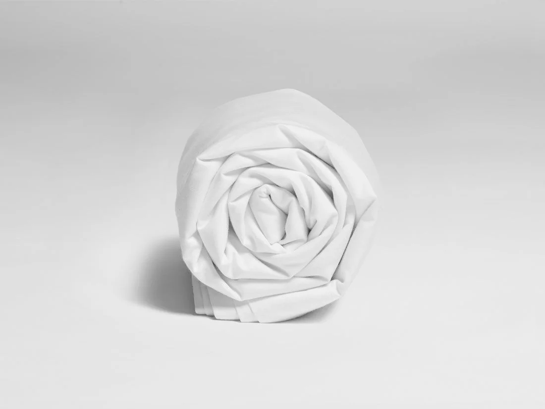 Kinderlaken katoen satijn pure white