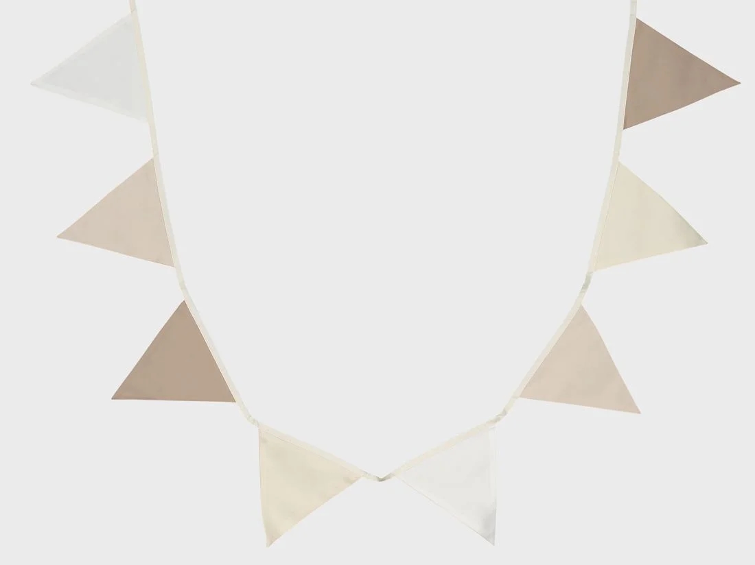 Vlaggenlijn katoen neutral 3.6m